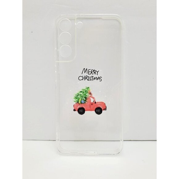 Galaxy S22 Plus Christmas Tree Red Truck Merry Christmas Phone Case Clear Backgr - Picture 1 of 3